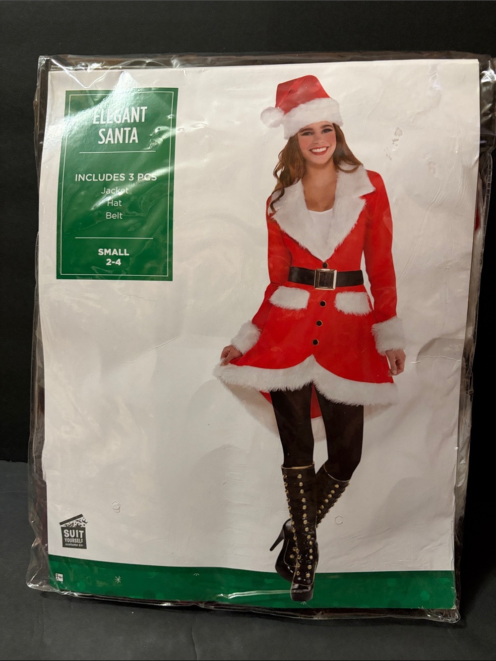 Women's Elegant Santa Costume - Red & White